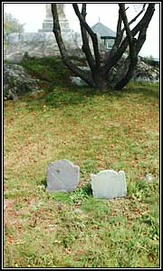 Headstones for Elisabeth Nichols (1732) and for Richard & Talbot Tawley (1733 and 1736).