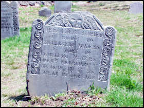 Headstone of Elizabeth Waters.